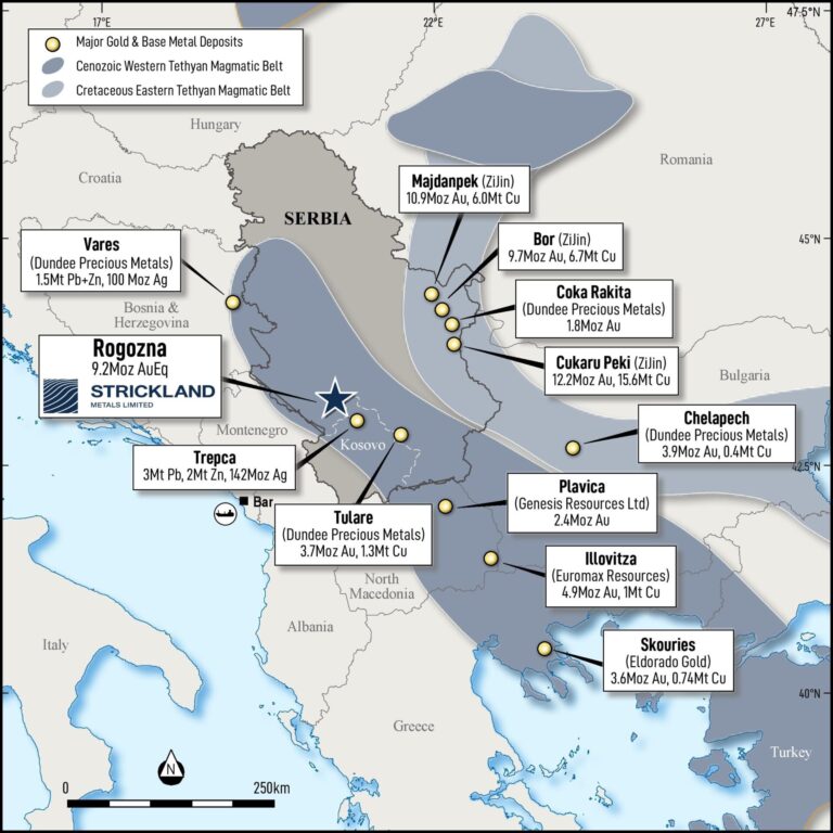 Rogoj Mapa Rogozna - Strickland Metals